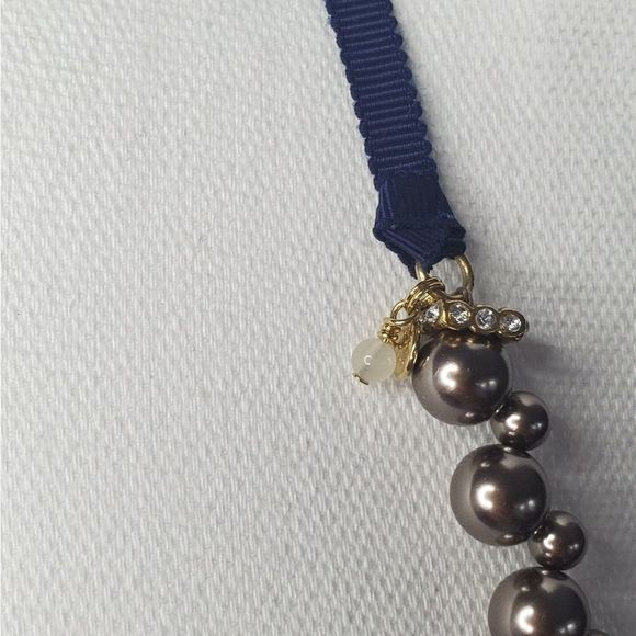 CrewCuts J. Crew Navy Ribbon Pearl Necklace - Picture 3 of 5